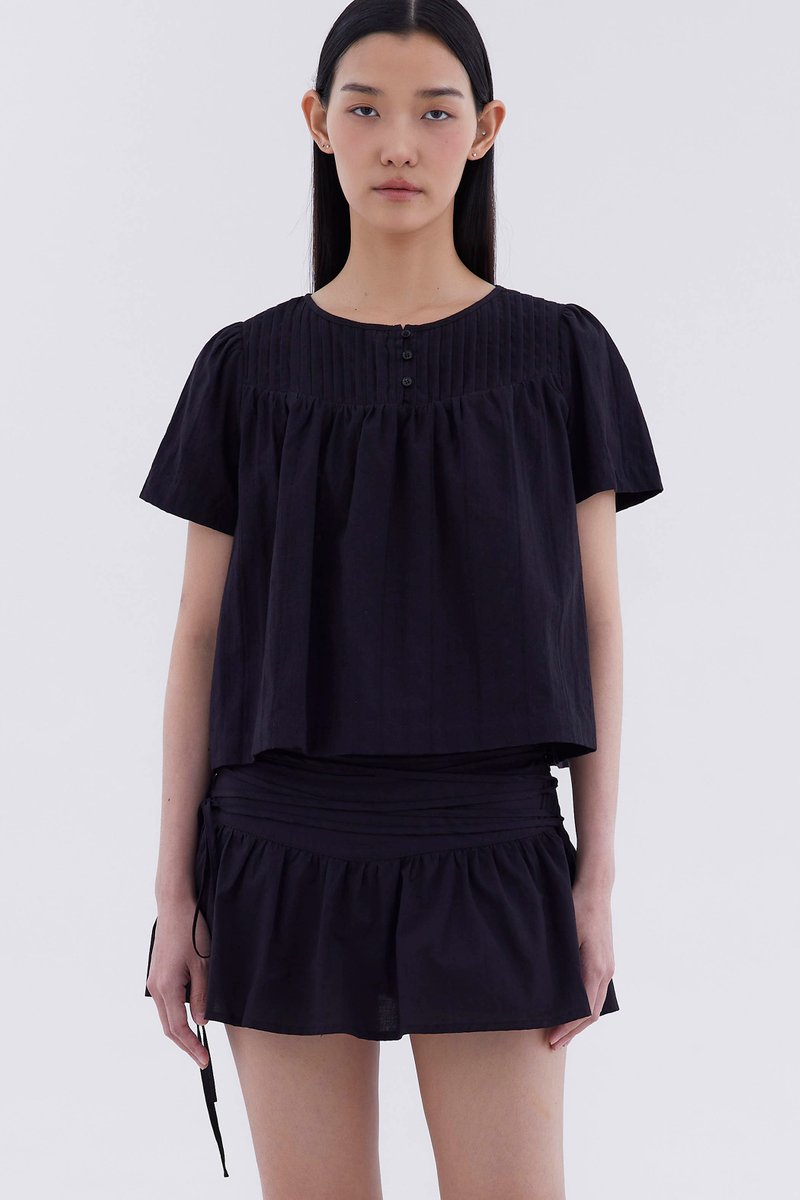 Laire Pin-Tuck Relaxed Top