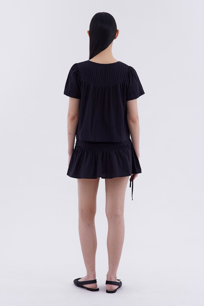 Laire Pin-Tuck Relaxed Top