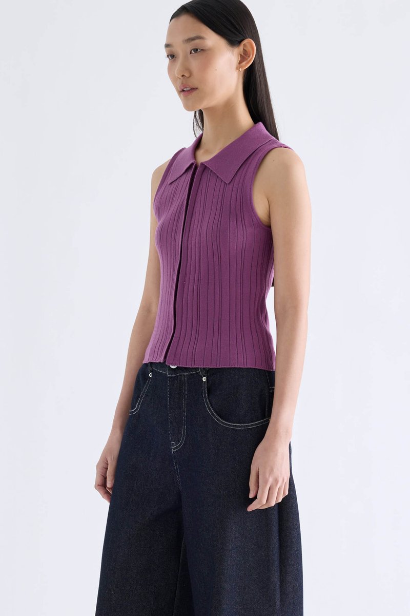 Amoryn Collared Knit Tank