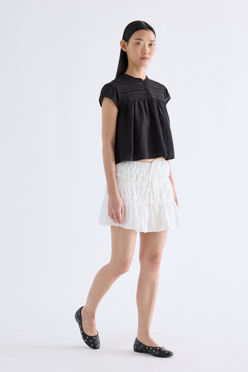Zenifer Mid-Rise Ruffle Tier Skorts