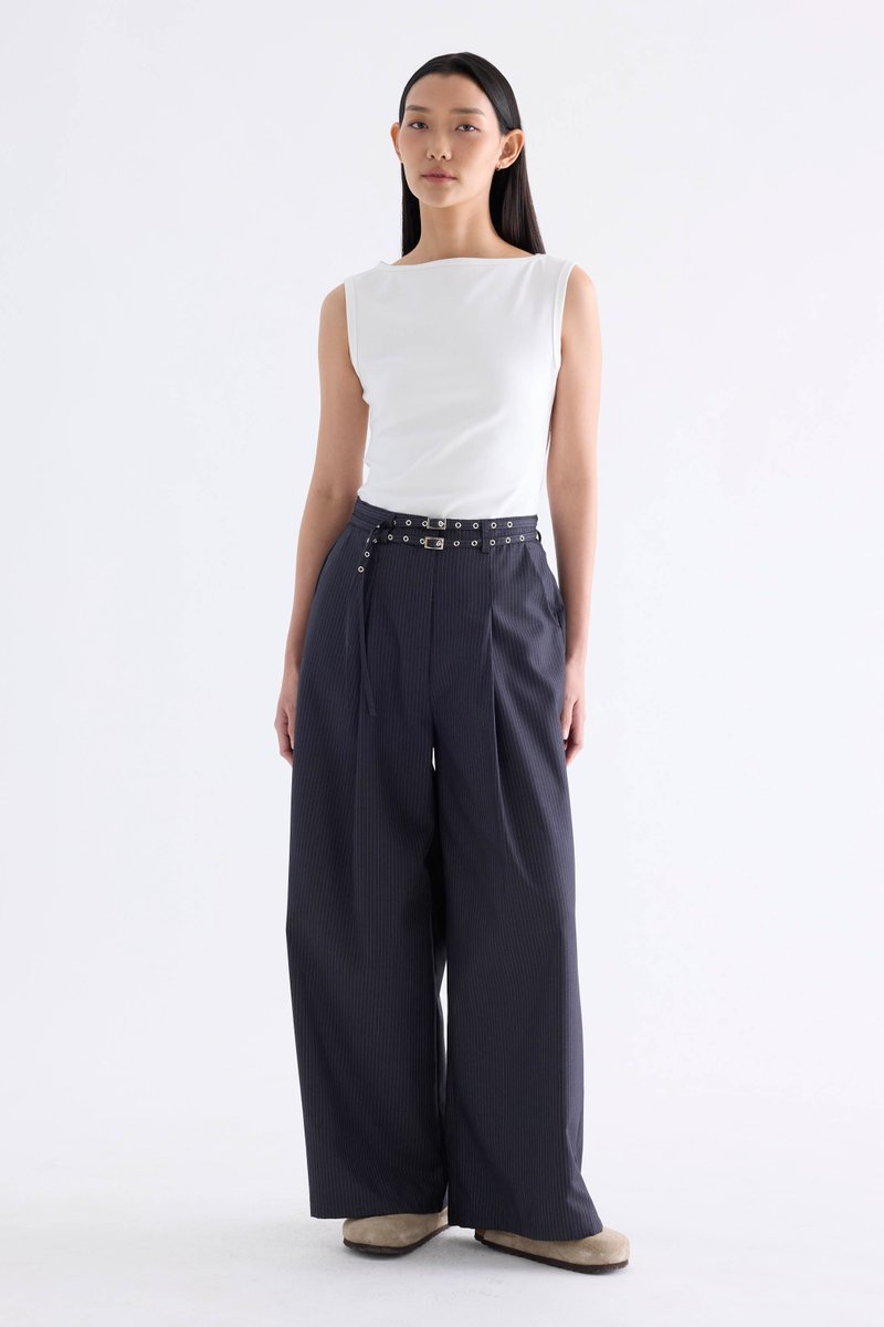 Sharelle High-Rise Pleat Pants