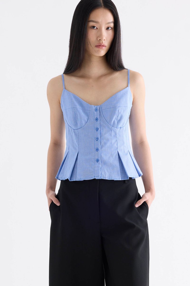 Kate Pleated Bustier Top