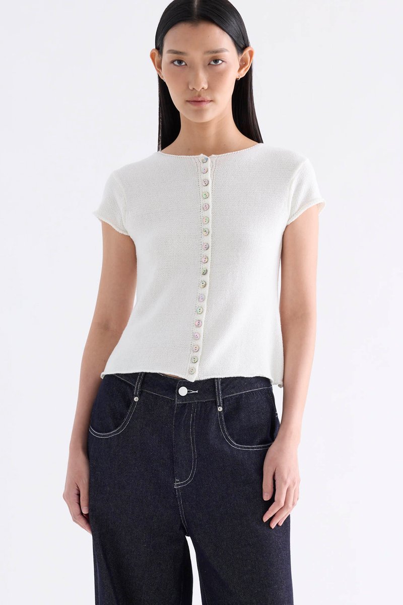 Kelyn Button-Down Knit Top