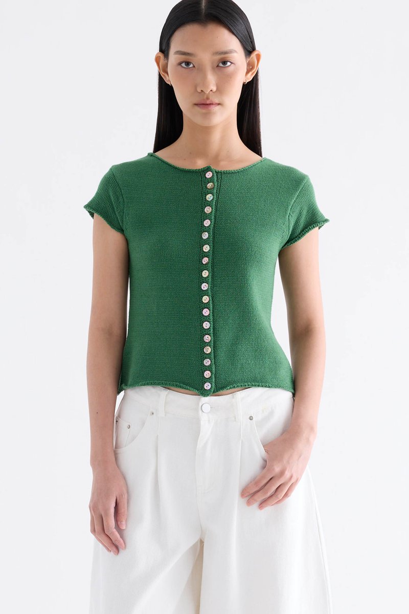 Kelyn Button-Down Knit Top