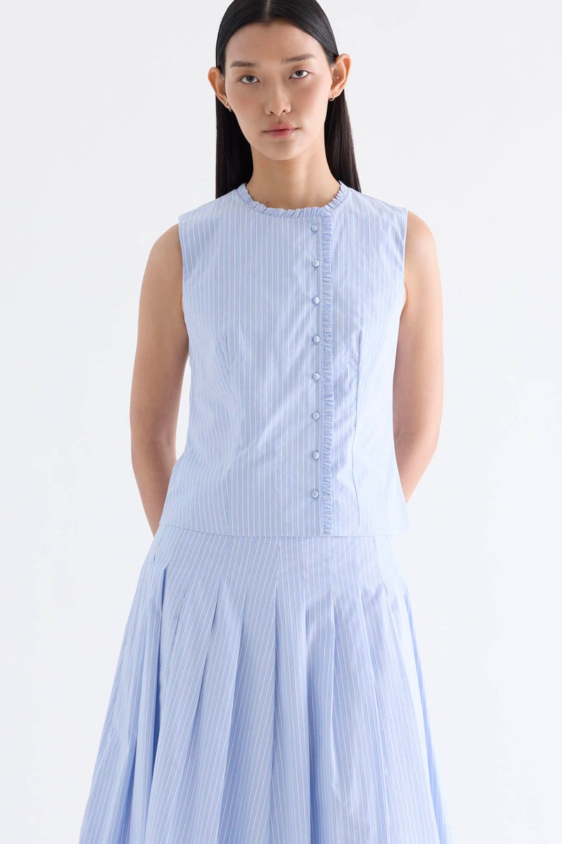 Gisella Ruffle-Trim Top