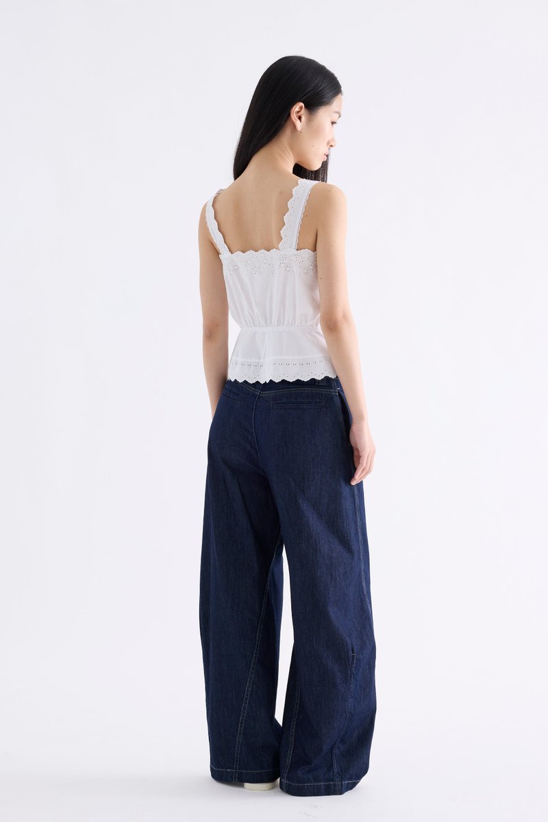 Elle Lace Button-Down Top