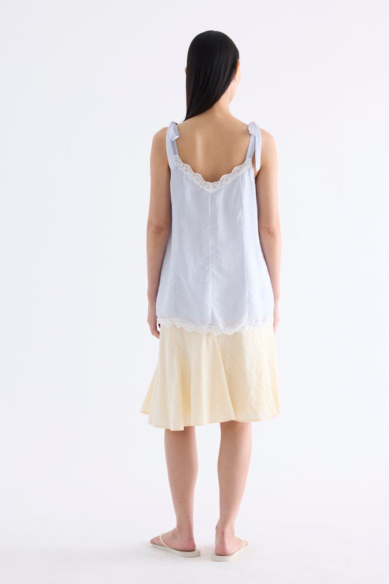 Karmella Lace-Trim Slip Top