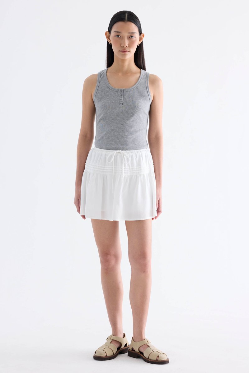 Dione Pin-Tuck Mini Skirt