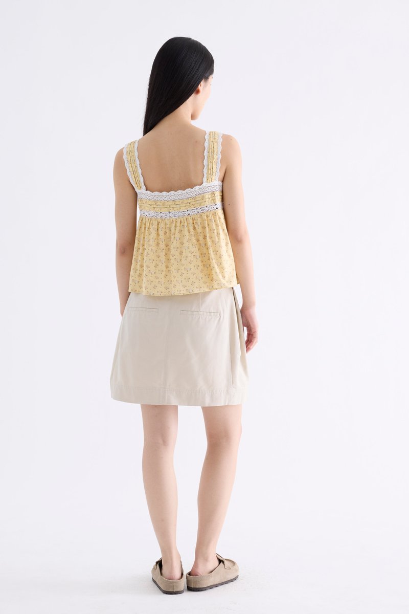 Olivia Lace-Trim Empire Top