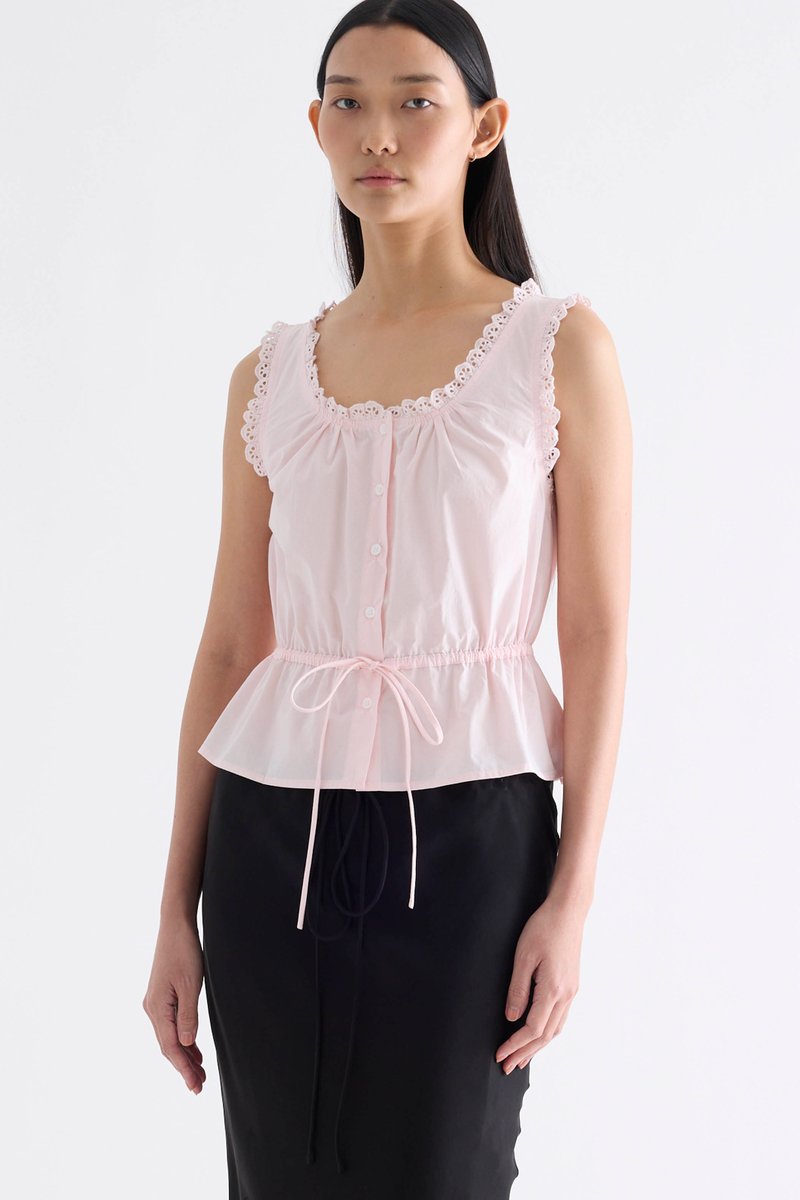 Leadow Lace-Trim Top