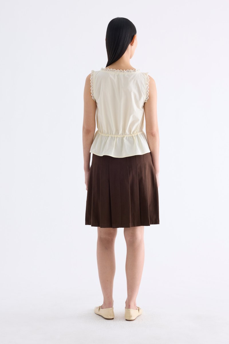 Leadow Lace-Trim Top