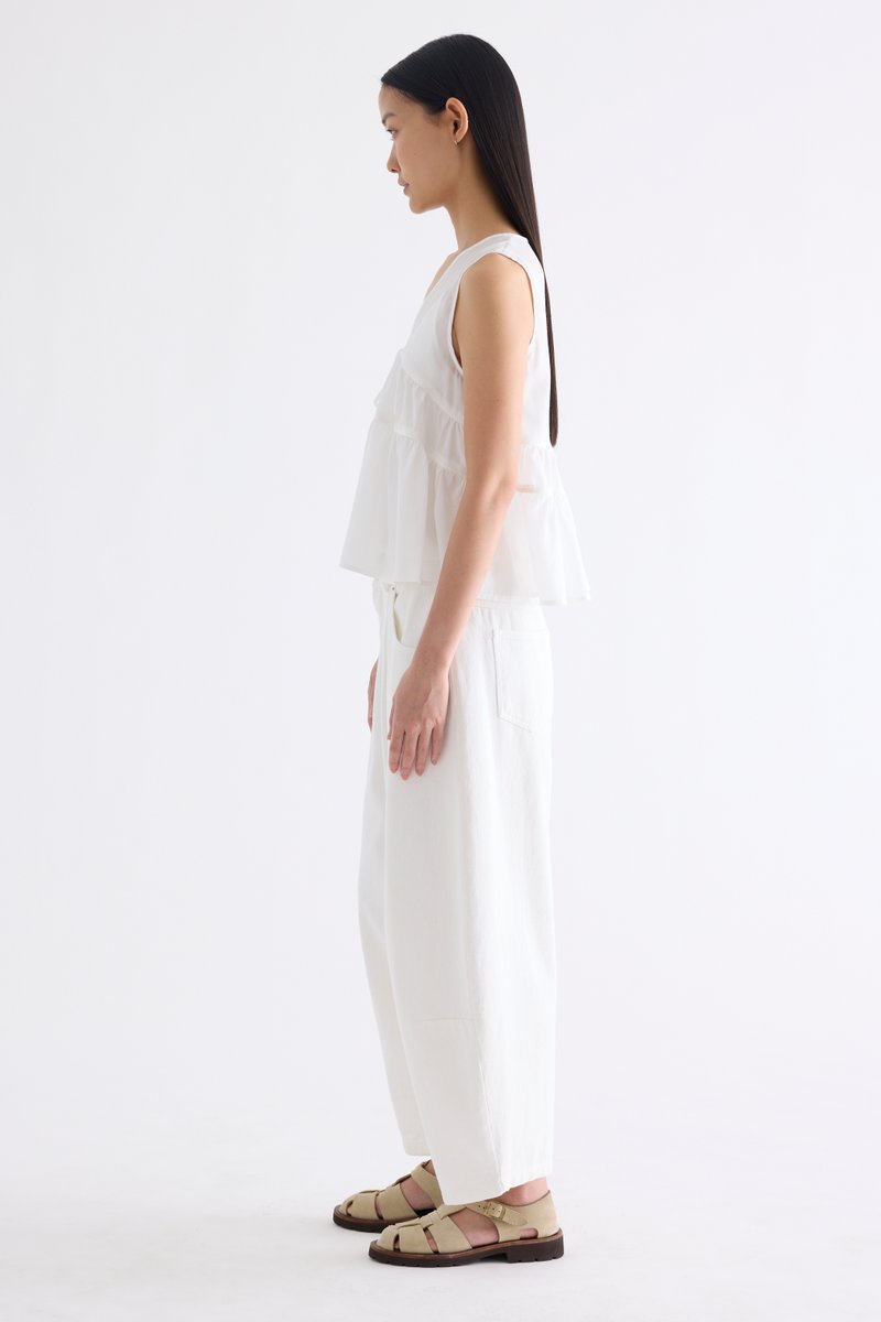 Fernella Ribbon-Tiered Top