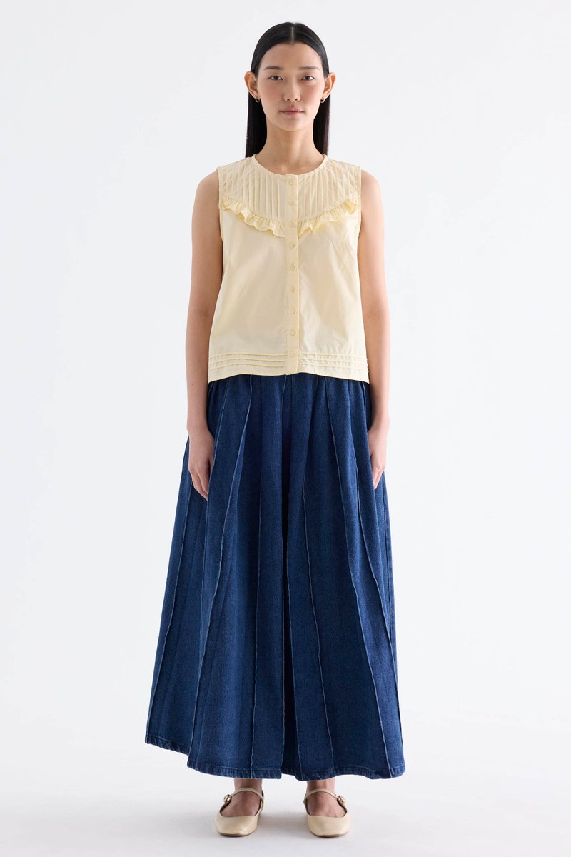 Freja Pintuck Yoke Top