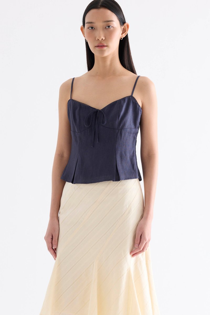 Marlotte Crochet-Trim Bustier Top