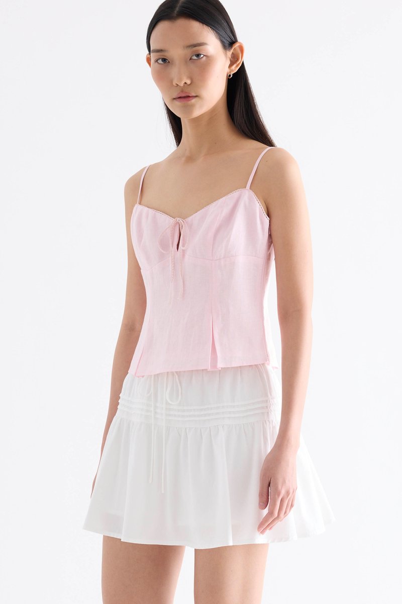 Marlotte Crochet-Trim Bustier Top
