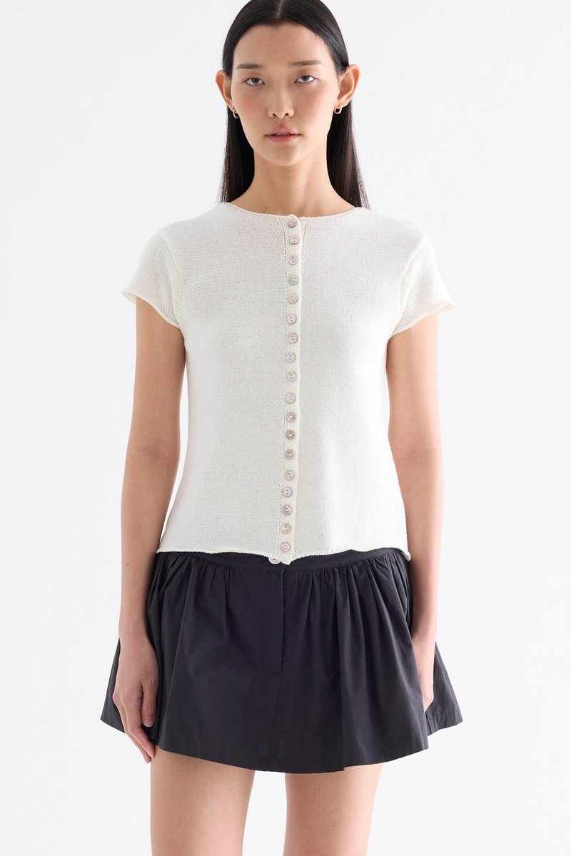 Kelyn Button-Down Knit Top