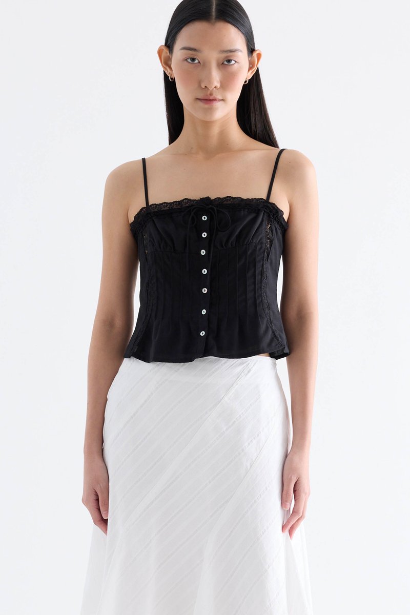 Mathra Lace-Trim Top