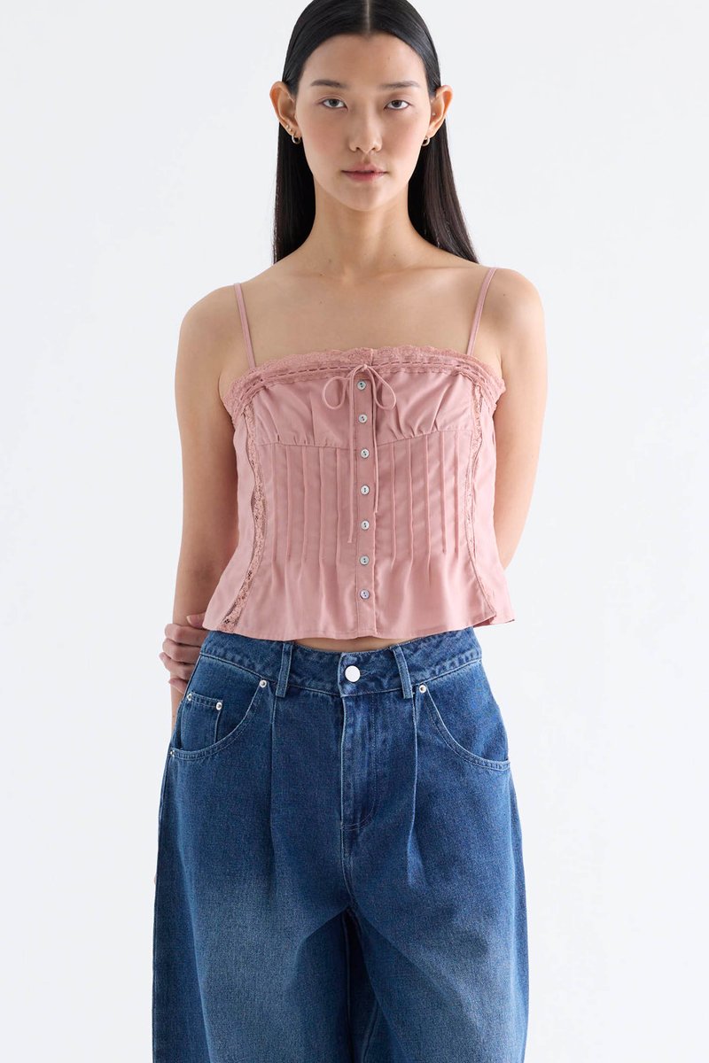 Mathra Lace-Trim Top