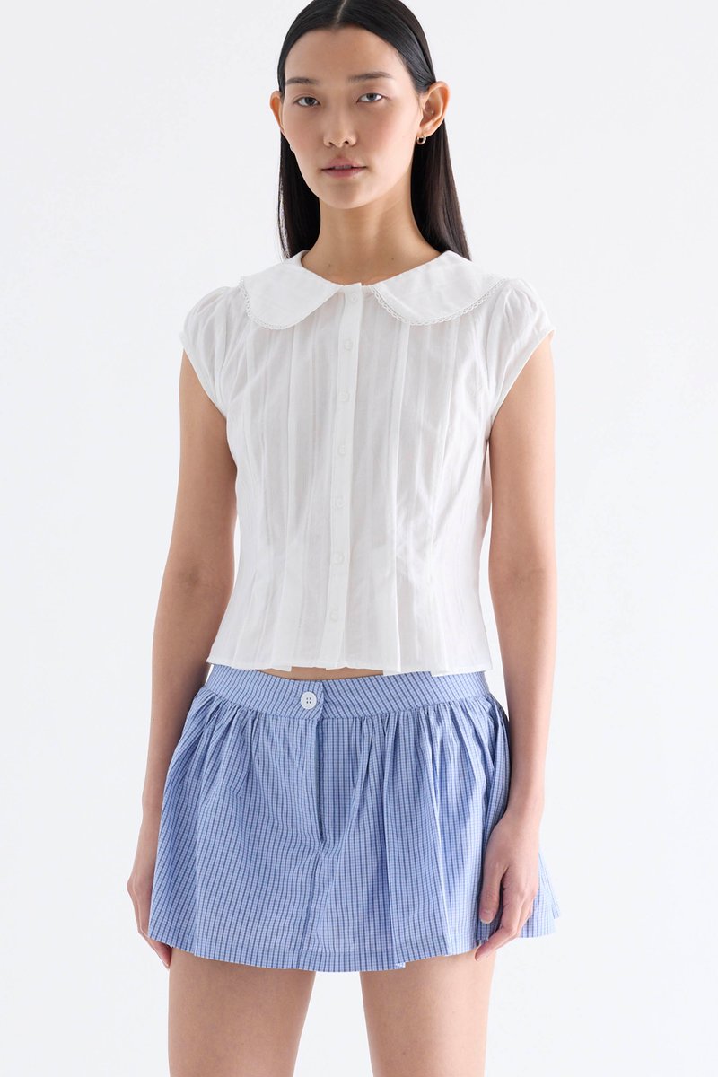 Mauvin Pleat Top