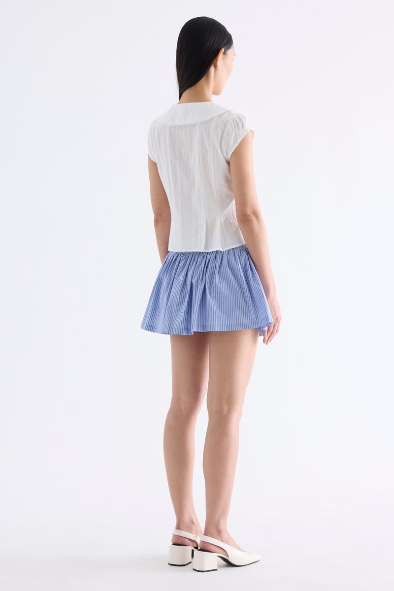 Yvelyn Low-Rise Gather Mini Skorts