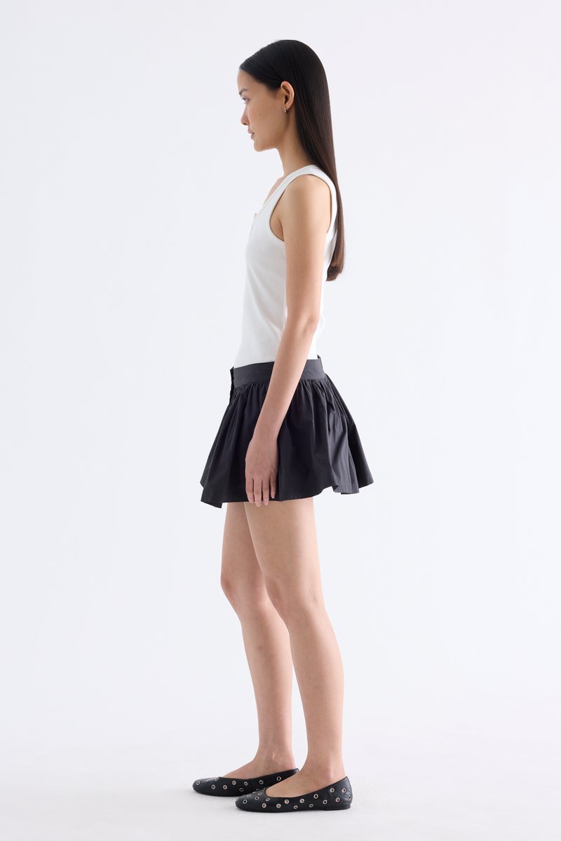 Yvelyn Low-Rise Gather Mini Skorts