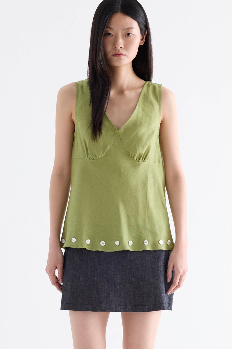 Cora Buttoned Bustier Top