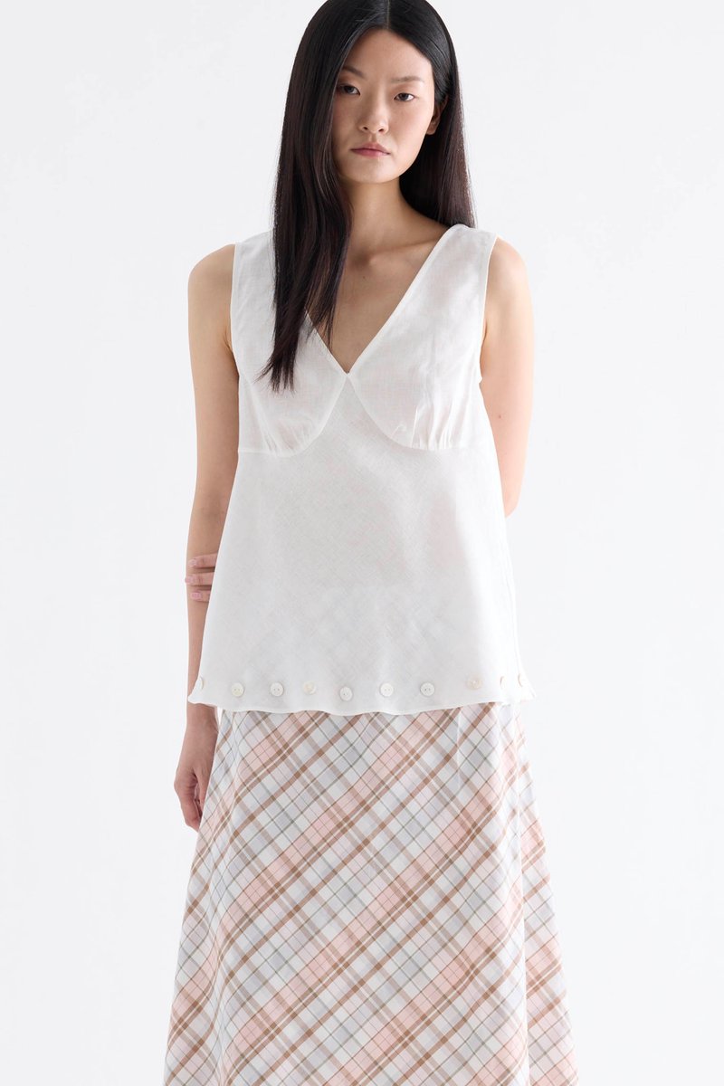 Cora Buttoned Bustier Top