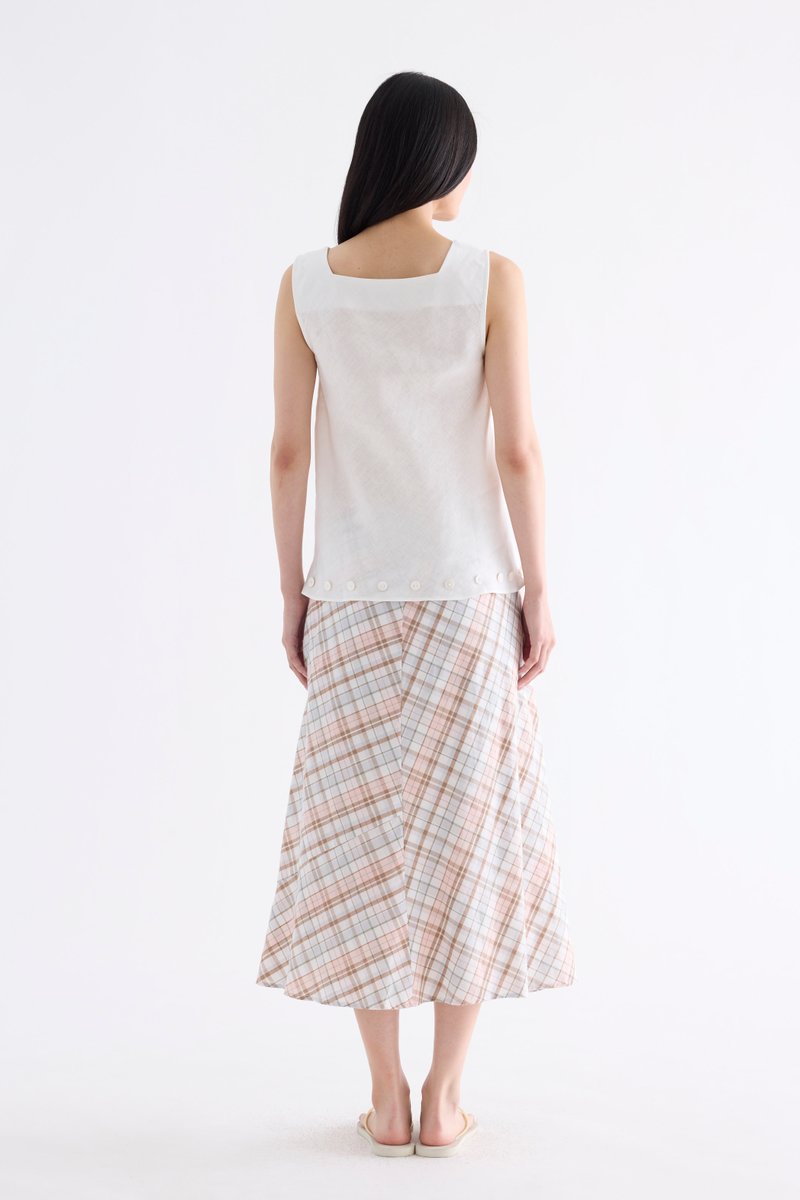 Cora Buttoned Bustier Top