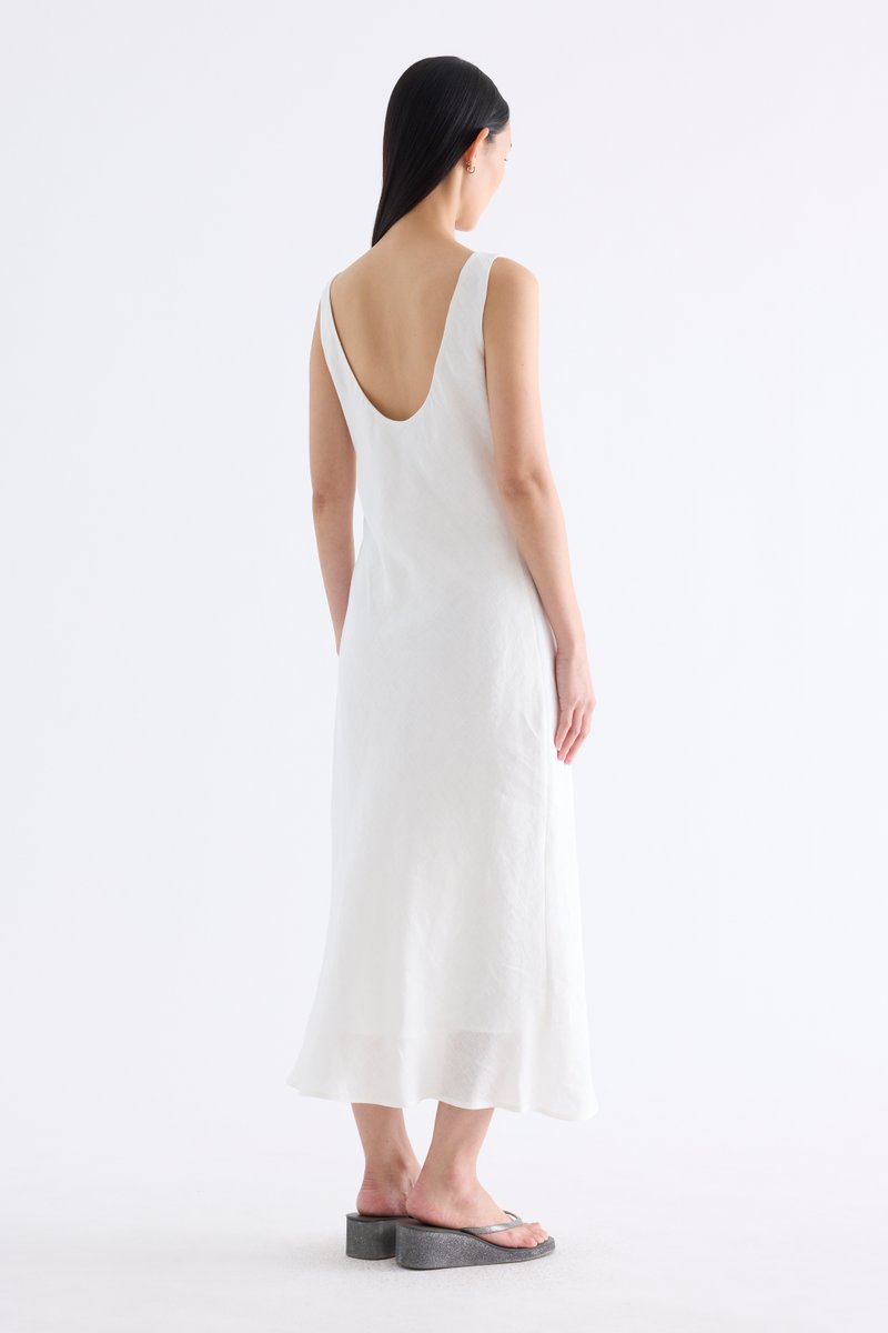 Hazeline Boat-Neck Bias Dress