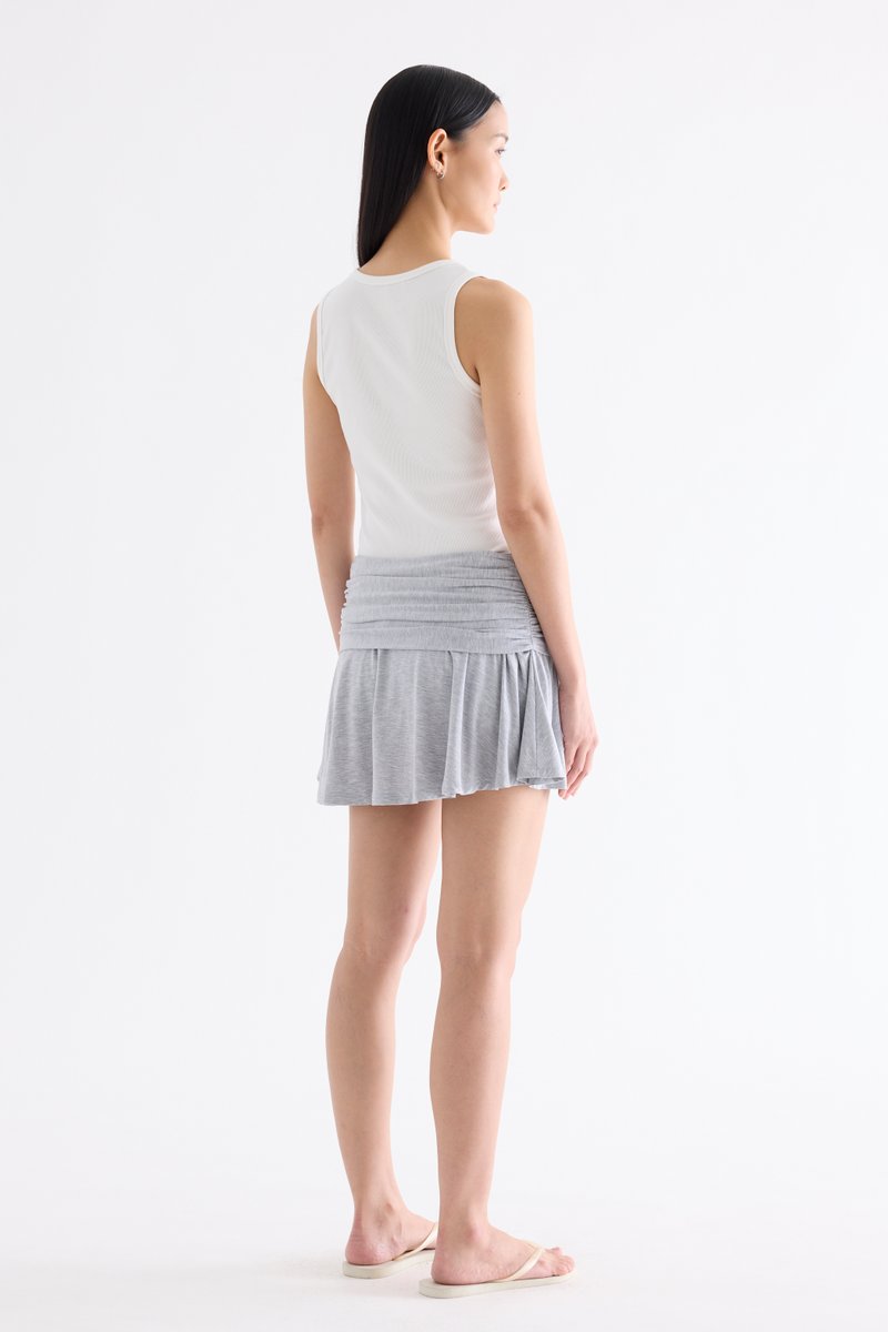 Delaney Mid-Rise Ruch Waist Mini Skorts