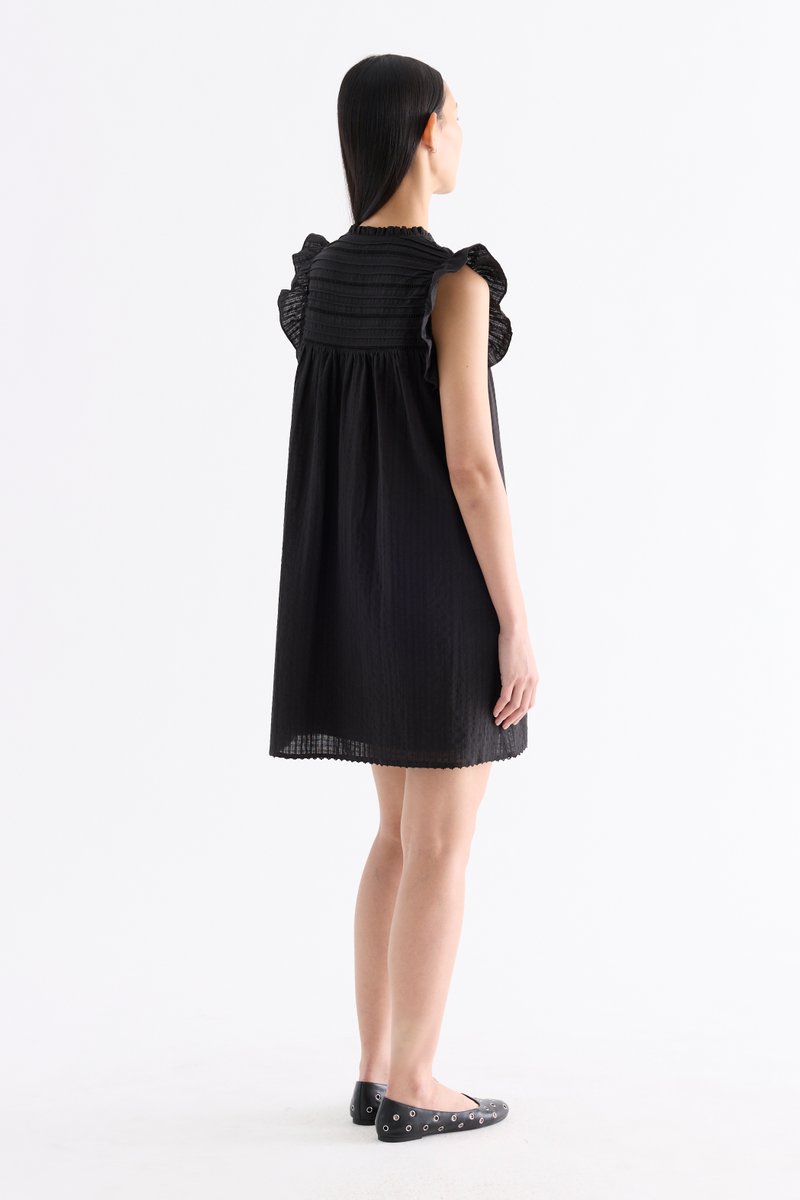 Pamelia Flutter Cap-Sleeve Short Dress