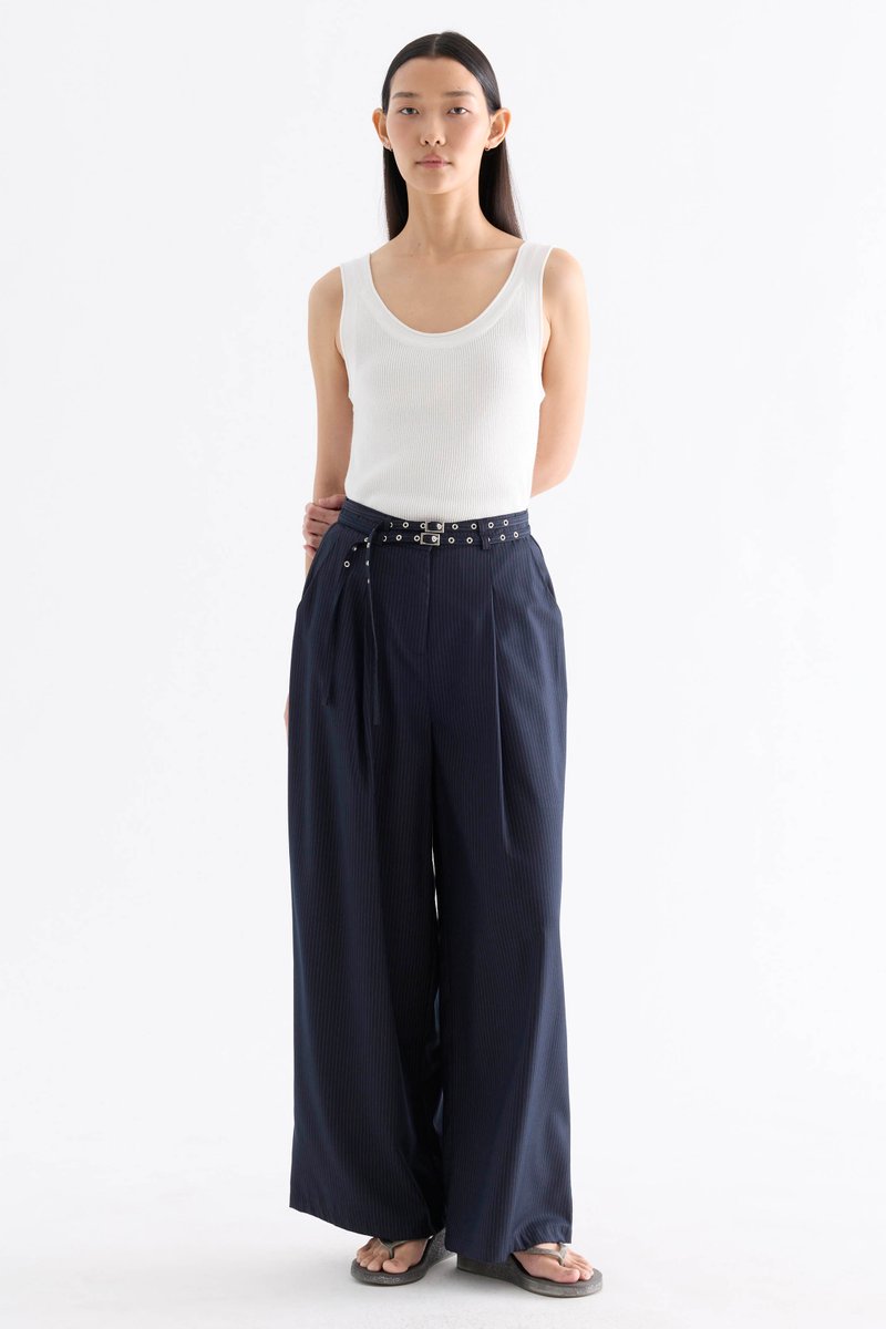 Sharelle High-Rise Pleat Pants