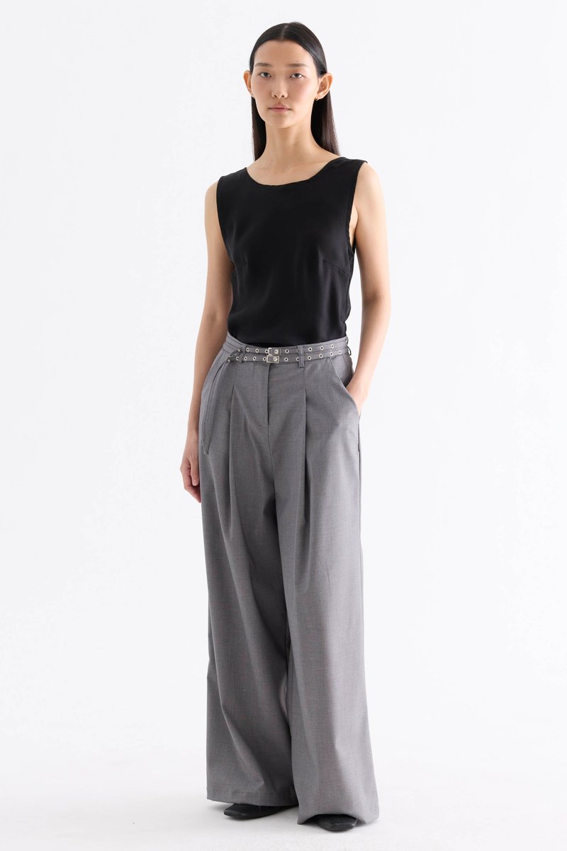 Sharelle High-Rise Pleat Pants