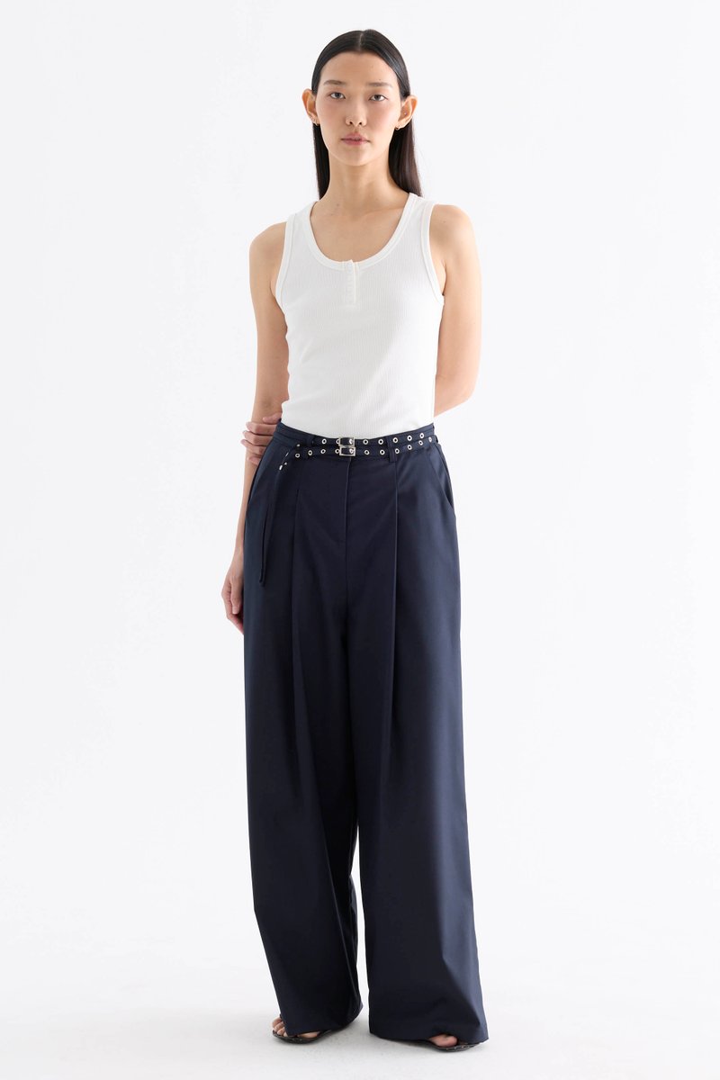 Sharelle High-Rise Pleat Pants
