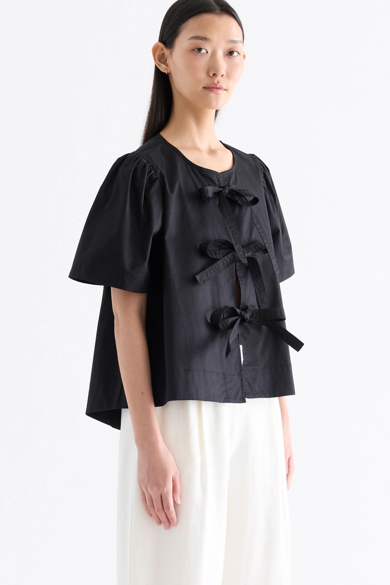 Selene Front-Tie Blouse