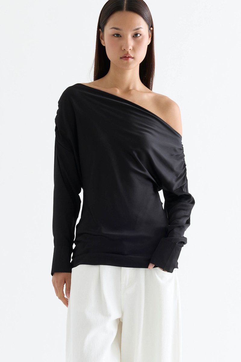 Camley Asymmetric Off Shoulder Top