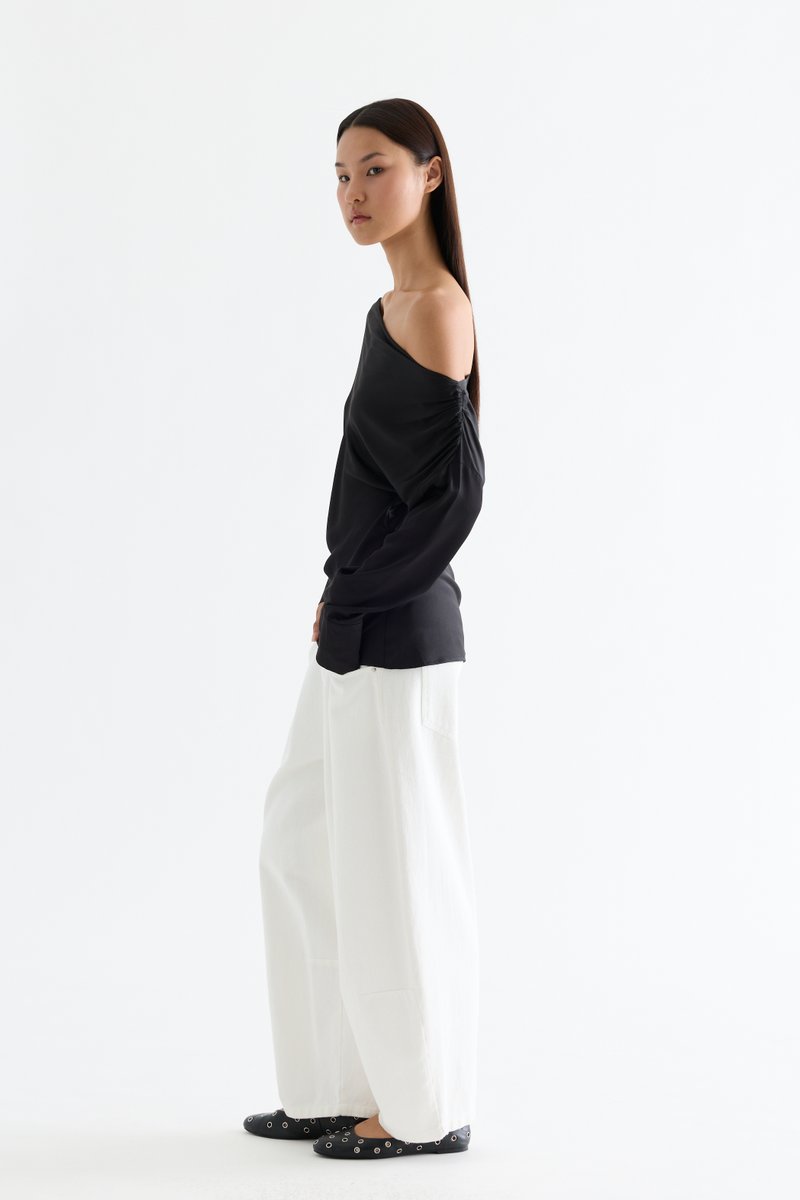 Camley Asymmetric Off Shoulder Top
