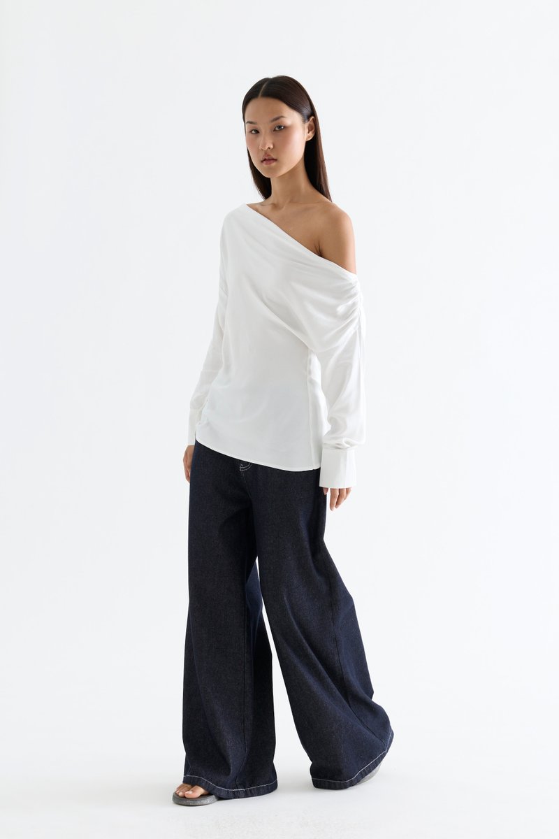 Camley Asymmetric Off Shoulder Top