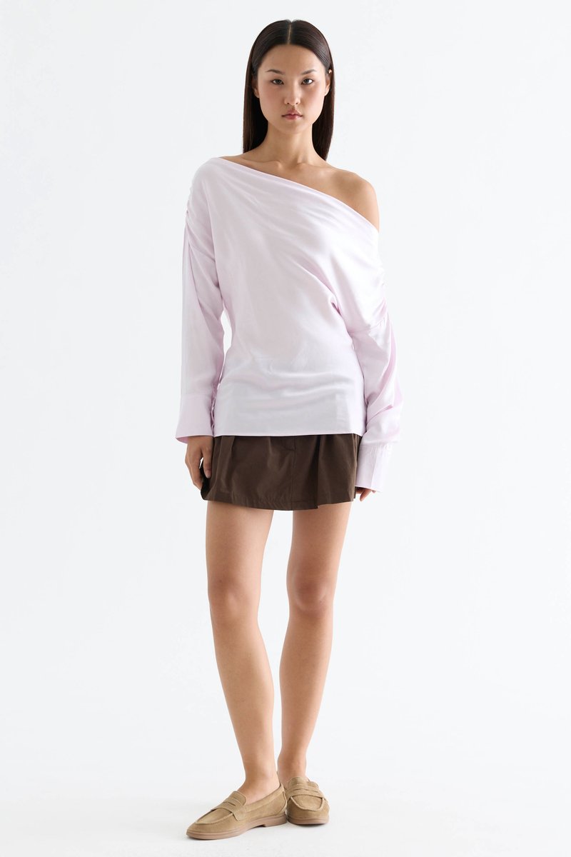 Camley Asymmetric Off Shoulder Top