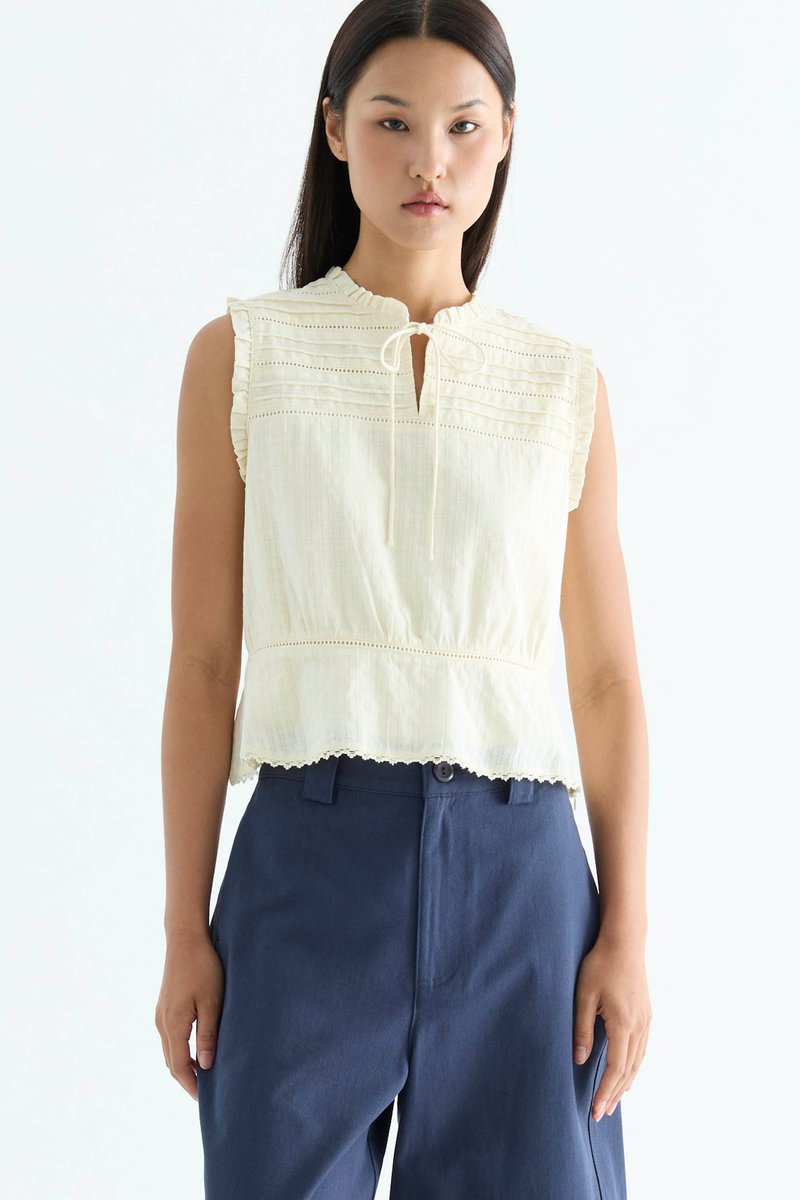 Bryne Pin-Tuck Top