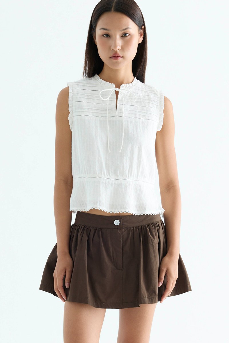 Bryne Pin-Tuck Top