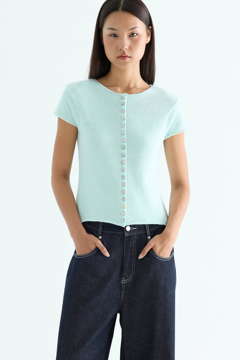 Kelyn Button-Down Knit Top