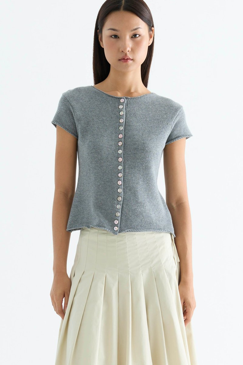 Kelyn Button-Down Knit Top