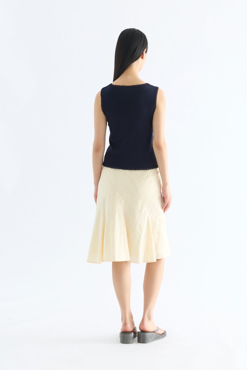 Decole Crochet Trim Knit Tank
