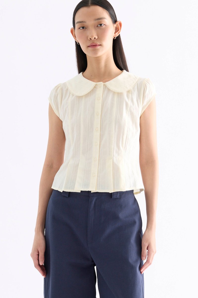 Mauvin Pleat Top