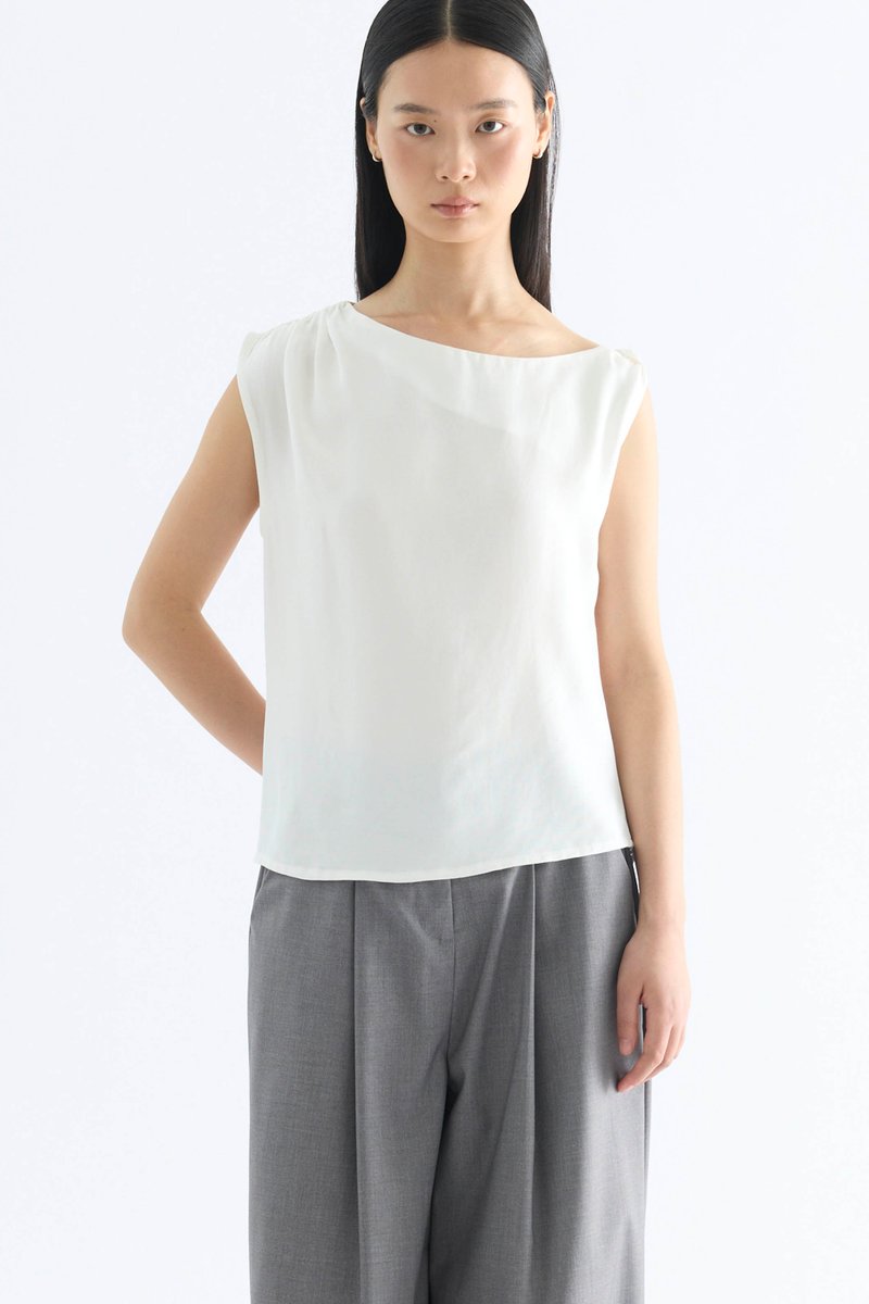Feone Asymmetric Shoulder Top