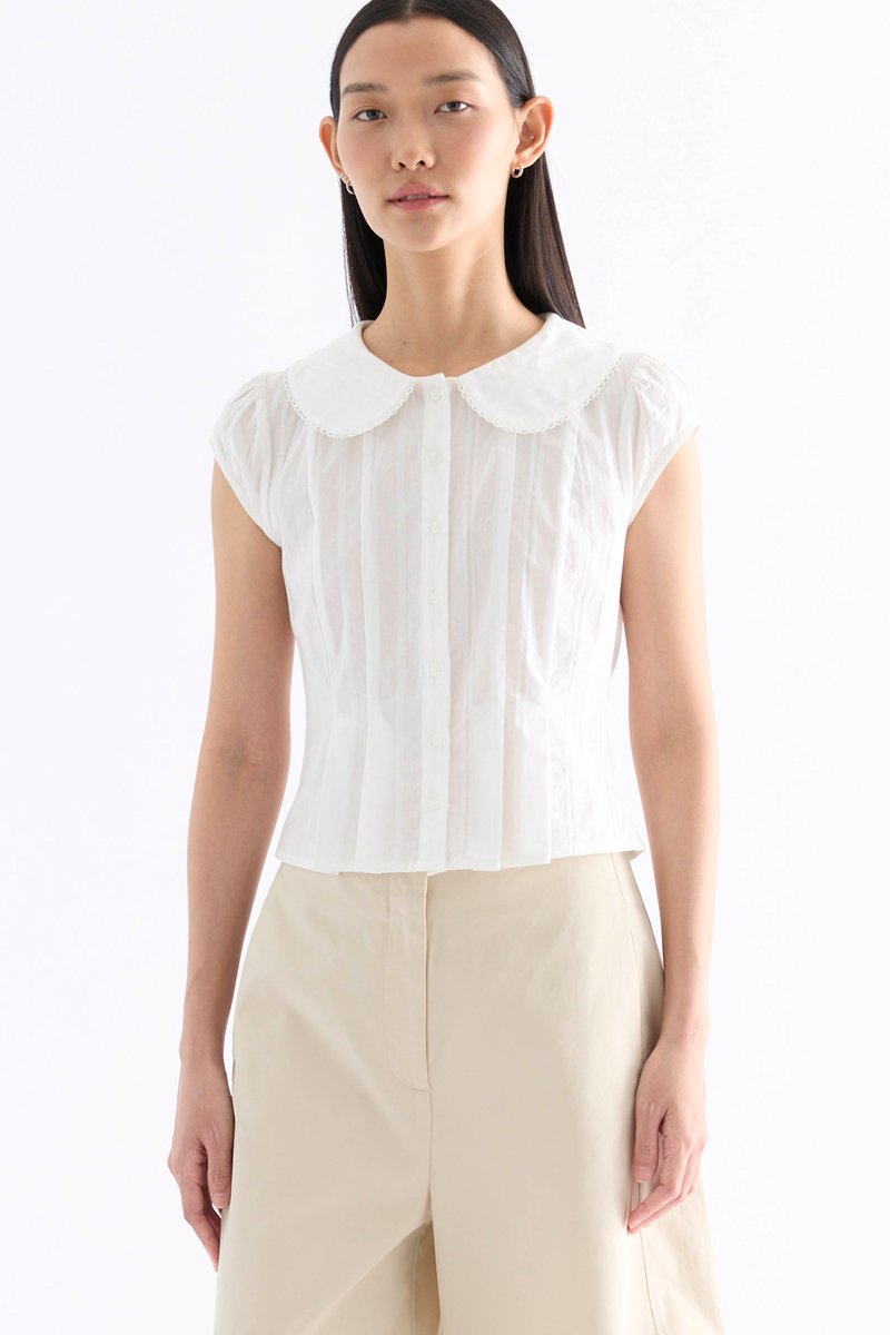 Mauvin Pleat Top