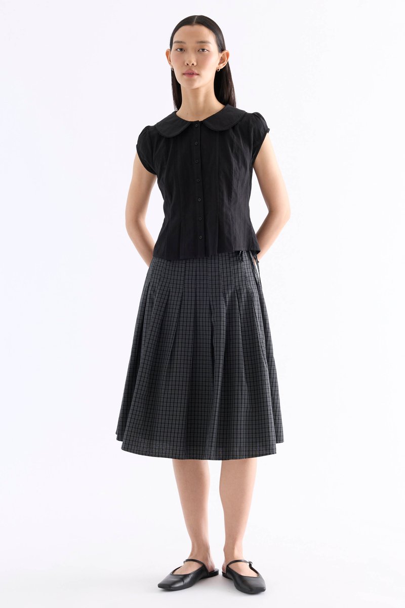 Mauvin Pleat Top