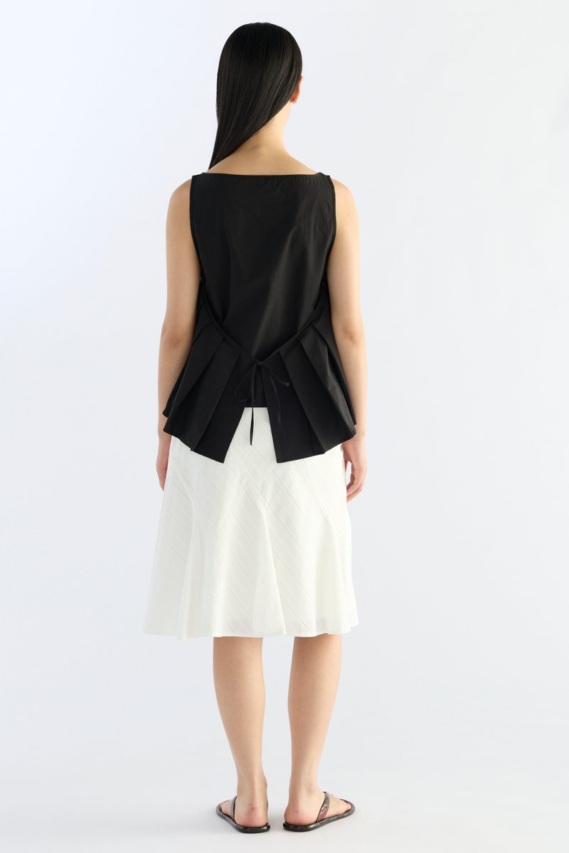Alba Pleat Tie Back Top