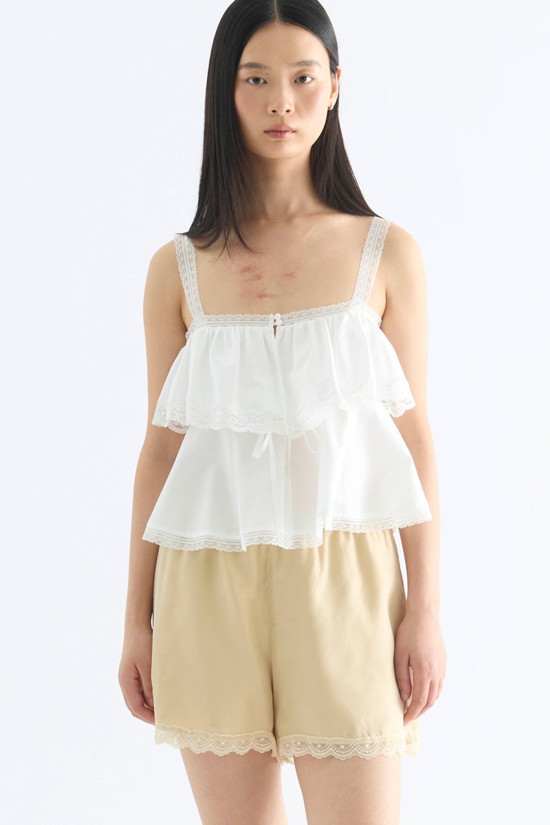 Carla Lace Tie-Strap Top